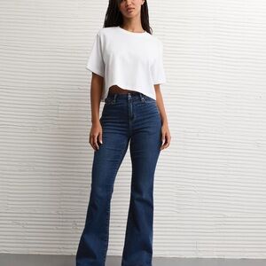 NWT 2 pairs American Eagle Outfitters Dark Blue Curvy Flare Jeans 14R